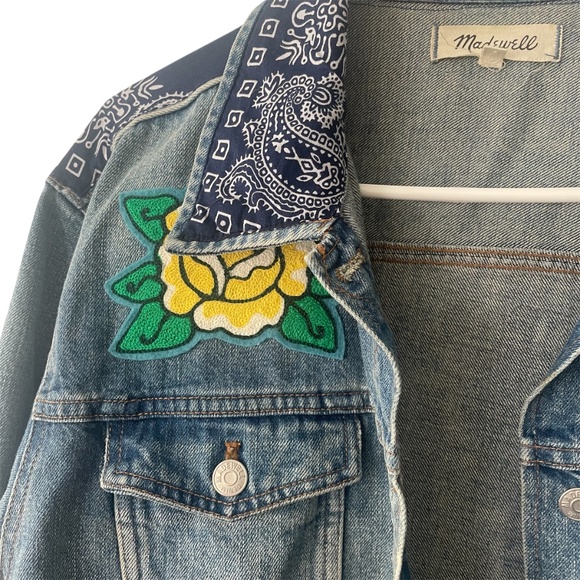 Custom Patch Western Denim Jean Jacket - Picture 5 of 12